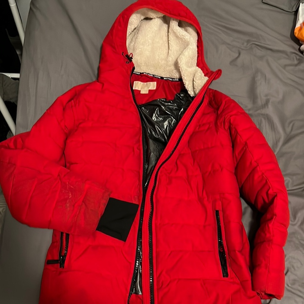 Red Michael Kors Coat❄️